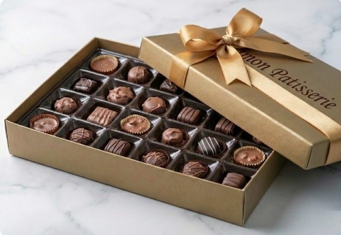 1000 Gr Özel El Yapımı Gurme Çikolata Kutusu Taze ve Doğal