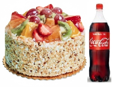 4-6 Kişilik Özel Kutlama İçin Meyveli Pasta + İçecek