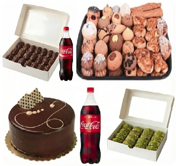 9-10 Kişilik Çikolatalı Yaş Pasta + Kuru Pasta + Baklava Menüsü