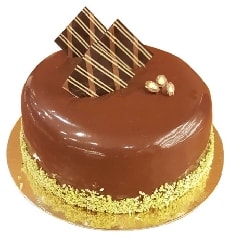 Sade Çikolatalı Küçük Boy Pasta (2-3 Kişilik)